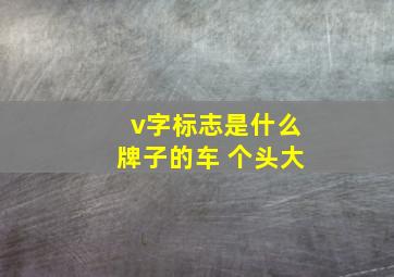 v字标志是什么牌子的车 个头大